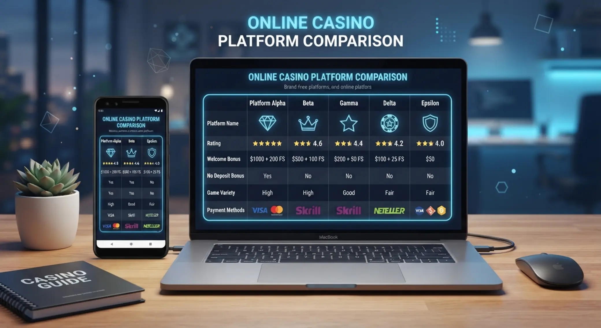 Porównanie kilku kasyn online na jednym ekranie